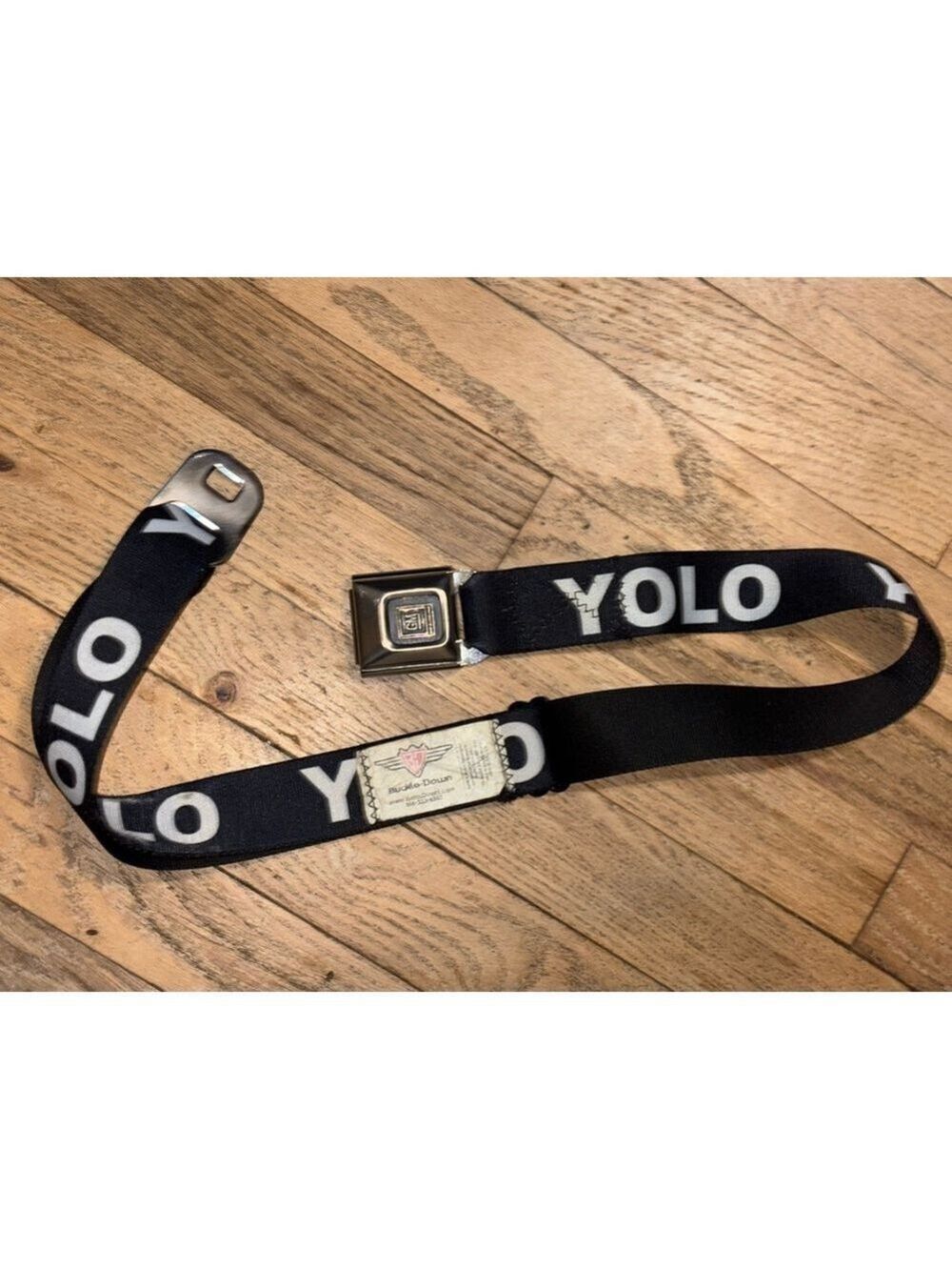 Y2K YOLO Indie Sleeze GM Seatbelt Buckle Grunge Belt by Buckle Down Unique Belts